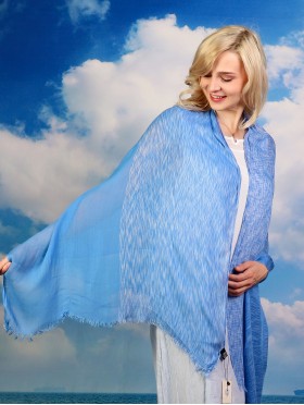 Ombre Print Cotton Blend Scarf